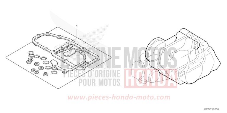 GASKET KIT B for Dax ST125 PEARL NEBULA RED (R376) from 2023